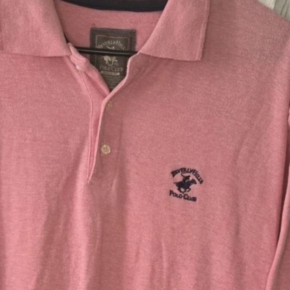 Men's Beverly Hills Red Polo Club Shirt W/Pony Logo Active Golf Size XL - Picture 3 of 6